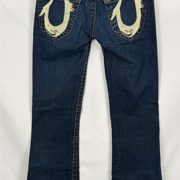 True Religion Womens Jean Joey Low Rise Bootcut Size 27 Y2K Designer Logo Luxury - Picture 5 of 6